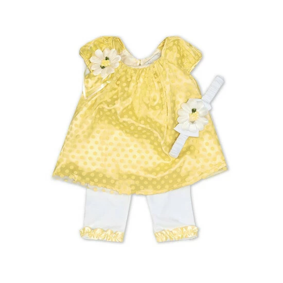 Deals ⭐ Rare Editions Baby 👧 Girls 3-24 Months Flock Dot Mesh Daisy Long Sleeve Top & Solid Legging Set Yellow 👍 3 Deals ⭐ Rare Editions Baby 👧 Girls 3-24 Months Flock Dot Mesh Daisy Long Sleeve Top & Solid Legging Set Yellow 👍