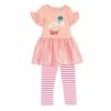 Wholesale 😀 Rare Editions Little 👧 Girls 2-6X Cupcake Legging Set Pink 🧨