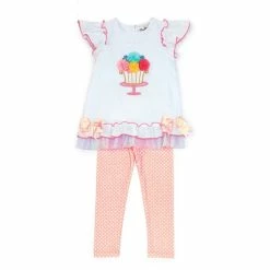 Brand new 👏 Rare Editions Little 👧 Girls 2T-6X 🎂 Birthday Applique Set White 💯