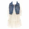 Promo 🎁 Rare Editions Little 👧 Girls 2T-6X Sleeveless Denim Vest & Bell-Sleeve Embroidered Mesh 👗 Dress 2-Piece Set Ivory 🧨 -Rare Editions Shop unnamed file 625