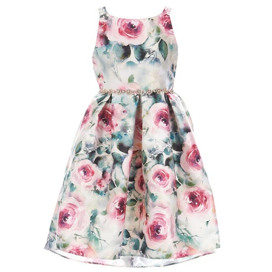 Hot Sale ๐ Rare Editions Big ๐ง Girls 7-16 Sleeveless Floral Mikado Pleated High Low ๐ Dress Emerald โจ 3 Hot Sale ๐ Rare Editions Big ๐ง Girls 7-16 Sleeveless Floral Mikado Pleated High Low ๐ Dress Emerald โจ