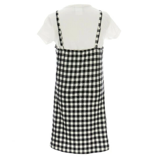 Outlet โ Rare Editions Big ๐ง Girls 7-16 Sleeveless Checked Jumper ๐ Dress & Solid Short-Sleeve Tee 2-Piece Set Black ๐ 4 Outlet โ Rare Editions Big ๐ง Girls 7-16 Sleeveless Checked Jumper ๐ Dress & Solid Short-Sleeve Tee 2-Piece Set Black ๐ - Image 2