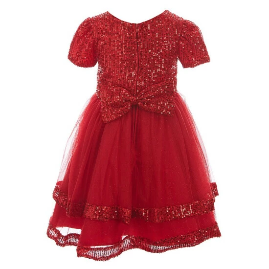 Outlet ๐ Rare Editions Little ๐ง Girls 2T-6X Sequin Tiered Mesh ๐ Dress ๐ฅฐ 4 Outlet ๐ Rare Editions Little ๐ง Girls 2T-6X Sequin Tiered Mesh ๐ Dress ๐ฅฐ - Image 2