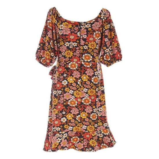 Outlet ๐ฏ Rare Editions Big ๐ง Girls 7-16 Puffed-Sleeve Floral Faux Wrap ๐ Dress Black โจ 4 Outlet ๐ฏ Rare Editions Big ๐ง Girls 7-16 Puffed-Sleeve Floral Faux Wrap ๐ Dress Black โจ - Image 2