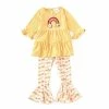 Deals 🛒 Rare Editions Little 👧 Girls 2T-6X 3/4-Sleeve Rainbow-Appliqued Tunic Top & Printed Flare-Leg Leggings 2-Piece Set Mustard 😉 -Rare Editions Shop unnamed file 694