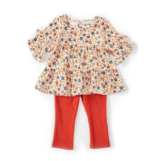 Discount ๐ฅ Rare Editions Baby ๐ง Girls 12-24 Months 3/4-Sleeve Ditsy-Floral Tunic Top & Solid Leggings 2-Piece Set Rust ๐ 3 Discount ๐ฅ Rare Editions Baby ๐ง Girls 12-24 Months 3/4-Sleeve Ditsy-Floral Tunic Top & Solid Leggings 2-Piece Set Rust ๐