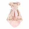 Best deal 😍 Rare Editions Little 👧 Girls 2T-6X Cap-Sleeve Floral-Printed Ballgown Taupe ⌛