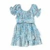 Best deal 🎁 Rare Editions Big 👧 Girls 7-16 Puffed-Sleeve Ditsy-Floral-Printed Top & Matching Ruffle 👗 Skirt 2-Piece Set Teal ✔️ -Rare Editions Shop unnamed file 706
