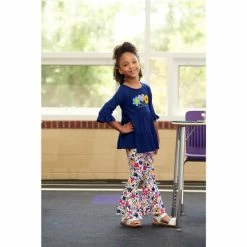 Outlet 🤩 Rare Editions Little 👧 Girls 2T-6X Long-Sleeve Tunic Top & Floral-Printed Flared-Leg Pant 2-Piece Set Dark Blue 🤩 -Rare Editions Shop unnamed file 722