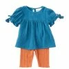 Wholesale 🌟 Rare Editions Baby 👧 Girls 3-24 Months Short-Sleeve Tunic Top & Printed Stretch Corduroy Capri Leggings 2-Piece Set Teal 🧨 -Rare Editions Shop unnamed file 727