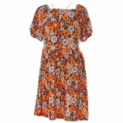 Best deal ⌛ Rare Editions Big 👧 Girls 7-16 Sleeveless Crocheted Long Vest, Puffed-Sleeve Retro Floral Shift 👗 Dress & Feather Necklace Set Multi 👍 -Rare Editions Shop unnamed file 760