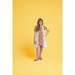 Best deal ⌛ Rare Editions Big 👧 Girls 7-16 Sleeveless Crocheted Long Vest, Puffed-Sleeve Retro Floral Shift 👗 Dress & Feather Necklace Set Multi 👍 -Rare Editions Shop unnamed file 763