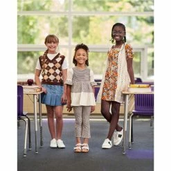 Best deal ⌛ Rare Editions Big 👧 Girls 7-16 Sleeveless Crocheted Long Vest, Puffed-Sleeve Retro Floral Shift 👗 Dress & Feather Necklace Set Multi 👍 -Rare Editions Shop unnamed file 764