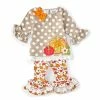 Hot Sale 🥰 Rare Editions Baby 👧 Girls 3-24 Months Raglan-Sleeve Large-Dot Tunic 👪 Thanksgiving Pumpkin Tunic Top & Printed Leggings Set Gray 😀 -Rare Editions Shop unnamed file 766