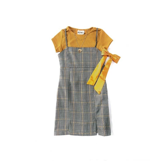 Coupon ❤️ Rare Editions Big 👧 Girls 7-16 Sleeveless Plaid Challis Jumper 👗 Dress, Short-Sleeve Knit Top, Necklace & Hair Bow 4-Piece Set Mustard/plaid ✔️ 5 Coupon ❤️ Rare Editions Big 👧 Girls 7-16 Sleeveless Plaid Challis Jumper 👗 Dress, Short-Sleeve Knit Top, Necklace & Hair Bow 4-Piece Set Mustard/plaid ✔️ - Image 3
