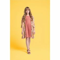 Promo 🛒 Rare Editions Big 👧 Girls 7-16 Long-Sleeve Floral-Printed Dobby Kimono, Waffle Knit Fit-And-Flare 👗 Dress & Necklace Set Red/floral 🧨 -Rare Editions Shop unnamed file 786