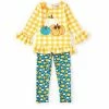 Flash Sale 👏 Rare Editions Little 👧 Girls 2T-6X Long-Sleeve Checked Pumpkin-Appliqued Tunic Top & Pumpkin-Printed Leggings Two Piece Set Mustard 🛒 -Rare Editions Shop unnamed file 805