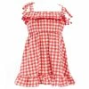 Budget 😉 Rare Editions Little 👧 Girls 2T-6X Off-The-Shoulder Gingham-Printed Fit-And-Flare 👗 Dress Red 👍