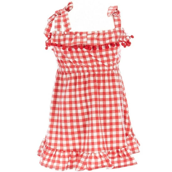 Budget π Rare Editions Little π§ Girls 2T-6X Off-The-Shoulder Gingham-Printed Fit-And-Flare π Dress Red π 4 Budget π Rare Editions Little π§ Girls 2T-6X Off-The-Shoulder Gingham-Printed Fit-And-Flare π Dress Red π - Image 2