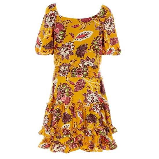 Wholesale ๐ Rare Editions Big ๐ง Girls 7-16 Puffed Sleeve Printed Yummy Knit ๐ Dress Mustard ๐ฅ 4 Wholesale ๐ Rare Editions Big ๐ง Girls 7-16 Puffed Sleeve Printed Yummy Knit ๐ Dress Mustard ๐ฅ - Image 2