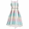 Deals 🧨 Rare Editions Big 👧 Girls 7-16 Sleeveless Ombre Metallic Jacquard Jeweled Waist Pleated High-Low 👗 Dress Pink Multi ❤️ -Rare Editions Shop unnamed file 840