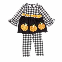 Best deal 🔔 Rare Editions Baby 👧 Girls 12-24 Months Long-Sleeve Checked/Solid A-Line 👗 Dress & Checked Leggings Set Black 😍