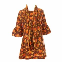 Cheapest ⌛ Rare Editions Little 👧 Girls 2T-6X Pumpkin-Printed Shift 👗 Dress, Checked A-Line 👗 Dress & Coordinating Scarf Set Brown ⭐ -Rare Editions Shop unnamed file 867