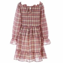 Deals ⭐ Rare Editions Big 👧 Girls 7-16 Long-Sleeve Smocked Plaid Babydoll 👗 Dress Blush 🧨 -Rare Editions Shop unnamed file 875