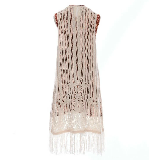 Best Pirce ๐ Rare Editions Big ๐ง Girls 7-16 Crocheted Vest & Ditsy-Floral ๐ Dress Two-Piece Set Rust โ 4 Best Pirce ๐ Rare Editions Big ๐ง Girls 7-16 Crocheted Vest & Ditsy-Floral ๐ Dress Two-Piece Set Rust โ - Image 2