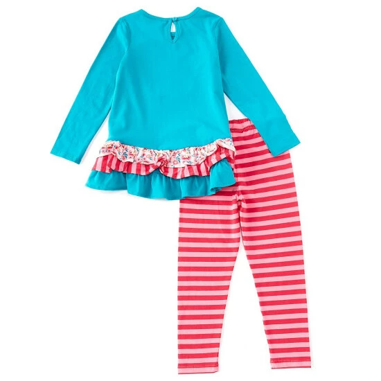 Top 10 π Rare Editions Little π§ Girls 2T-6X Long-Sleeve Butterfly-Applique Tunic Top & Striped Leggings 2-Piece Set Turquoise/pink π₯ 4 Top 10 π Rare Editions Little π§ Girls 2T-6X Long-Sleeve Butterfly-Applique Tunic Top & Striped Leggings 2-Piece Set Turquoise/pink π₯ - Image 2