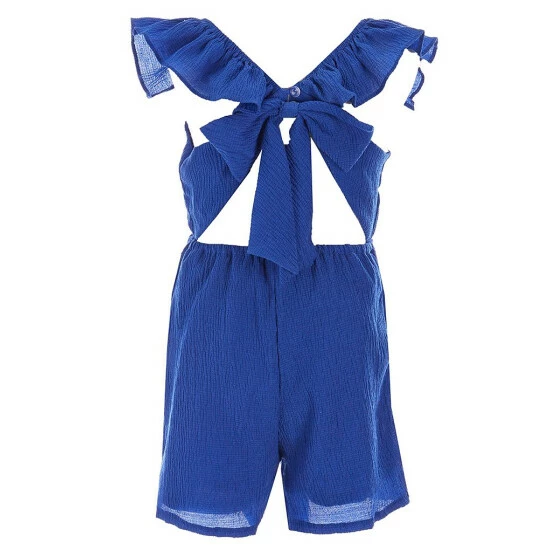 Coupon ๐ฏ Rare Editions Big ๐ง Girls 7-16 Flutter-Sleeve Open Tie Back Textured-Gauze Romper Royal ๐ 4 Coupon ๐ฏ Rare Editions Big ๐ง Girls 7-16 Flutter-Sleeve Open Tie Back Textured-Gauze Romper Royal ๐ - Image 2