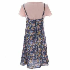 Coupon 🔔 Rare Editions Big 👧 Girls 7-16 Sleeveless Floral-Printed Woven Faux-Wrap 👗 Dress, Short-Sleeve Knit Tee & Necklace 3-Piece Set Blue Multi 💯 -Rare Editions Shop unnamed file 926